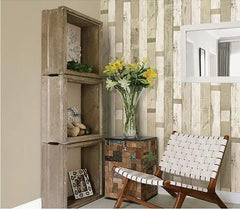 ELMAS Beibehang Papel De Parede Vintage Wood Panel Wallpaper - Al Masam Stationery LLC
