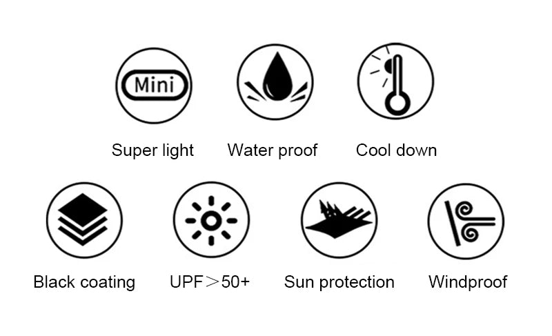 ELMAS 116g Super Lightweight Mini Sun Rain Umbrella - Al Masam Stationery LLC
