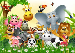 ELMAS Custom Photo 3D Cartoon Animal Wallpaper Kids Room - Al Masam Stationery LLC