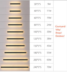 ELMAS Modern Waterproof LED Outdoor Wall Lamp - Al Masam Stationery LLC