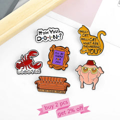 ELMAS Friends How You Doin Enamel Pin Classic TV Badge - Al Masam Stationery LLC