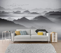 ELMAS Custom 3D Wallpaper Mural Black White Mood Decor - Al Masam Stationery LLC