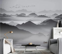 ELMAS Custom 3D Wallpaper Mural Black White Mood Decor - Al Masam Stationery LLC