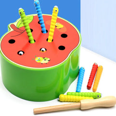 ELMAS Magnetic Strawberry Catch Worms Board Game for Kids