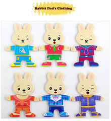 ELMAS Cartoon Change Clothes Wooden Puzzle Game for Kids - Al Masam Stationery LLC