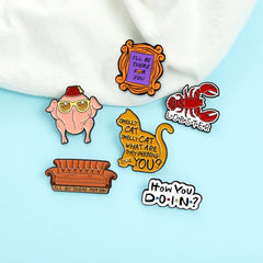 ELMAS Friends How You Doin Enamel Pin Classic TV Badge - Al Masam Stationery LLC