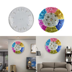 ELMAS Creative Big Clock Silicone Mold for DIY Wall Decor