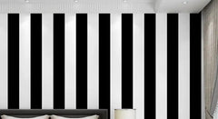 ELMAS Beibehang 3D Black and White Stripes Wallpaper - Al Masam Stationery LLC