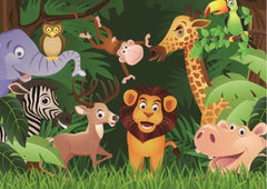 ELMAS Custom Photo 3D Cartoon Animal Wallpaper Kids Room - Al Masam Stationery LLC