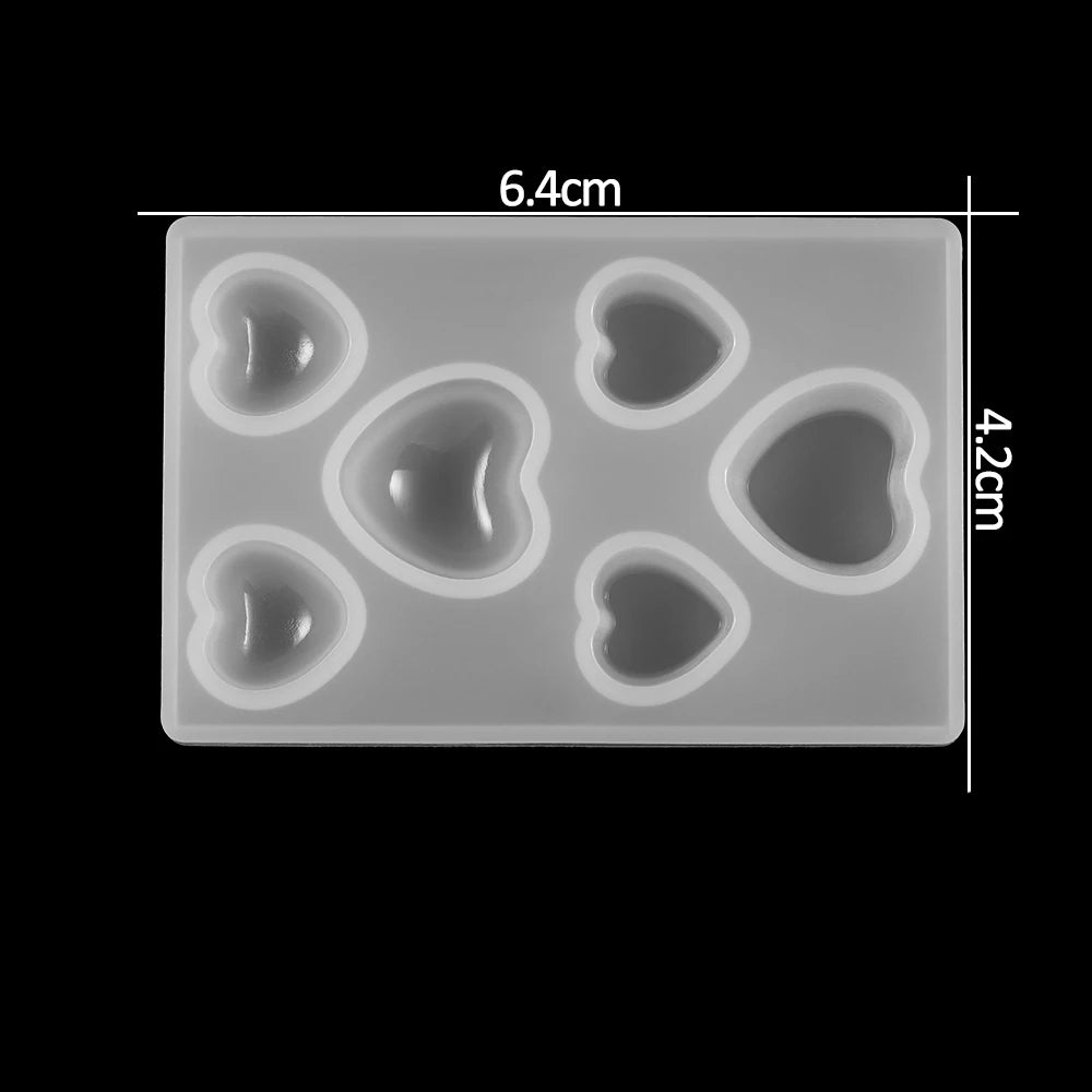 ELMAS Silicone Jewelry Molds - Heart, Round & Rectangle Shapes - Al Masam Stationery LLC