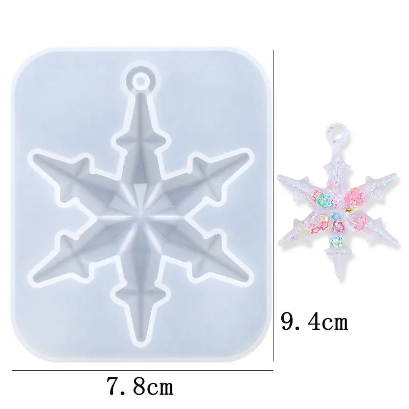 ELMAS Snowflake Silicone Molds for Epoxy Resin Crafts - Al Masam Stationery LLC