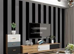 ELMAS Beibehang 3D Black and White Stripes Wallpaper - Al Masam Stationery LLC