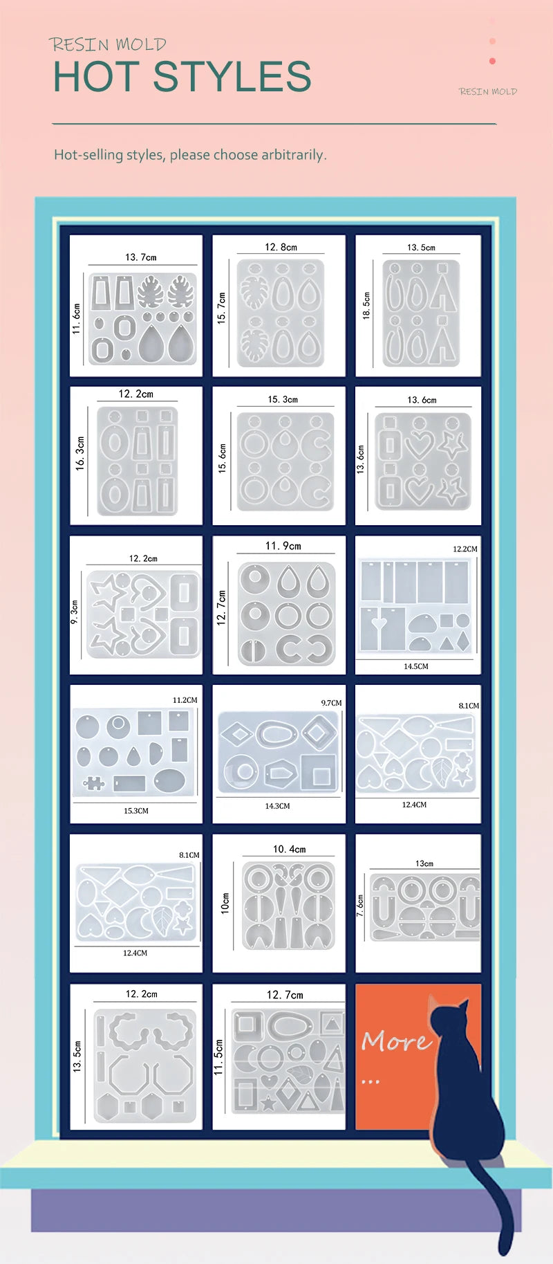ELMAS Silicone Earring Mold for DIY Jewelry Crafting - Al Masam Stationery LLC