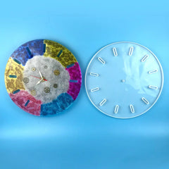 ELMAS Creative Big Clock Silicone Mold for DIY Wall Decor