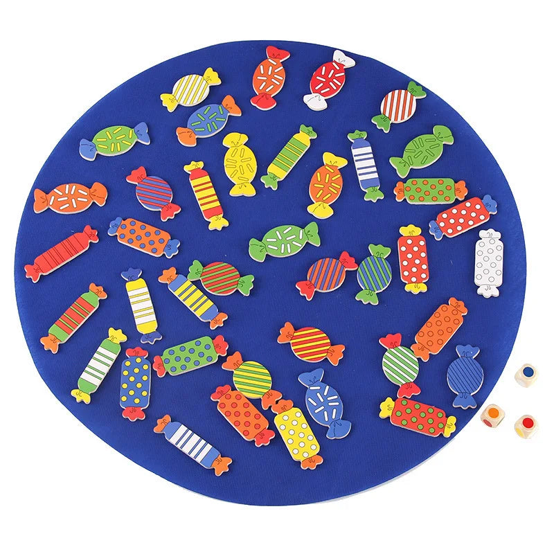 ELMAS Wooden Board Game Memory Chess Candy Matching Toy - Al Masam Stationery LLC