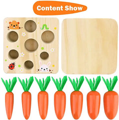 ELMAS Montessori Shape Sorter Carrot Harvest Game Toys