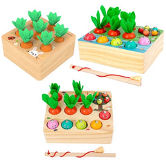 ELMAS Montessori Shape Sorter Carrot Harvest Game Toys