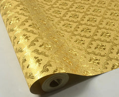 ELMAS Luxury 3D Gold Flicker Waterproof Wallpaper Roll - Al Masam Stationery LLC