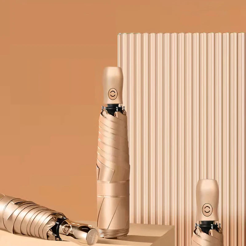 ELMAS Ultra-Light 6 Ribs Folding Gold Coating Umbrella - Al Masam Stationery LLC