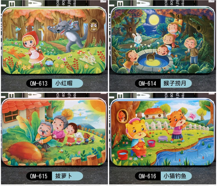 ELMAS New 60 Pieces Wooden Puzzles Kids Cartoon Fun - Al Masam Stationery LLC