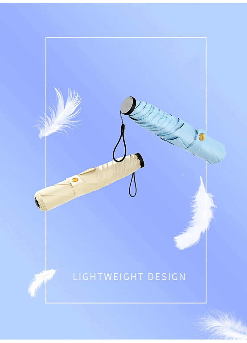 ELMAS 116g Super Lightweight Mini Sun Rain Umbrella - Al Masam Stationery LLC