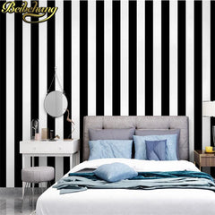 ELMAS Beibehang 3D Black And White Stripes Wallpaper - Al Masam Stationery LLC
