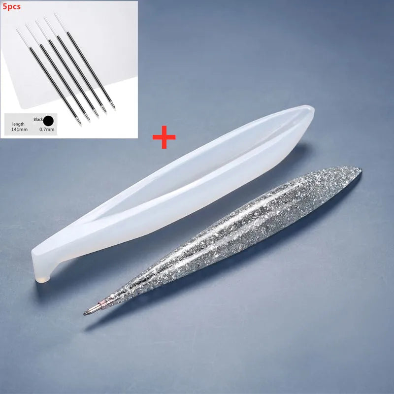 ELMAS Transparent Silicone Mold for Dried Flower Resin Pen - Al Masam Stationery LLC