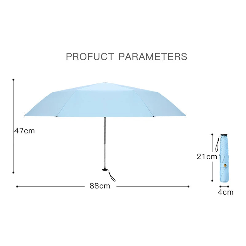 ELMAS 116g Super Lightweight Mini Sun Rain Umbrella - Al Masam Stationery LLC
