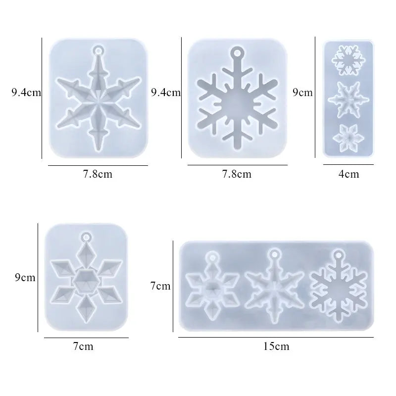 ELMAS Snowflake Silicone Molds for Epoxy Resin Crafts - Al Masam Stationery LLC