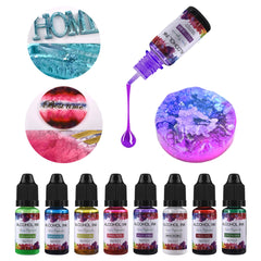 ELMAS Vibrant 24-Color Alcohol Ink for Epoxy Resin Art