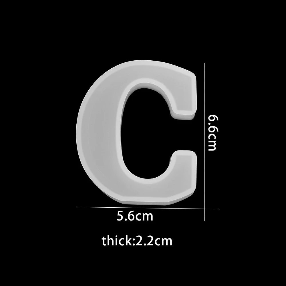 ELMAS 3D Alphabet Silicone Molds for DIY Jewelry & Crafts - Al Masam Stationery LLC