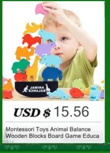 ELMAS Kids 3D Wooden Puzzle Cartoon Animals Gift - Al Masam Stationery LLC