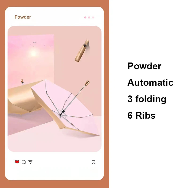 ELMAS New 6 Ribs Ultra-light Folding Umbrella for All - Al Masam Stationery LLC