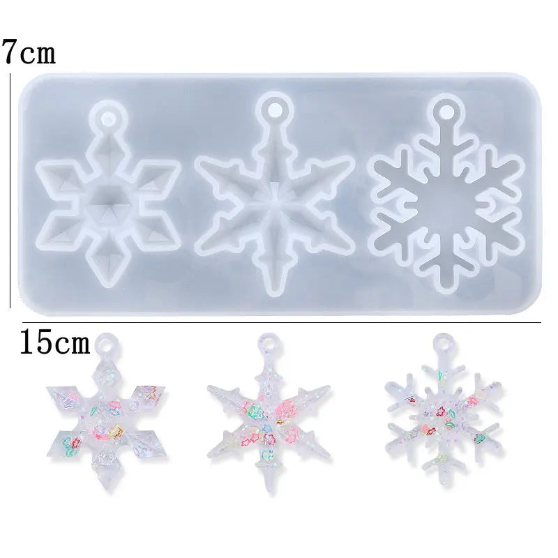 ELMAS Snowflake Silicone Molds for Epoxy Resin Crafts - Al Masam Stationery LLC