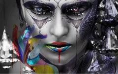 ELMAS Custom Photo Peacock Blue Eyelashes Wallpaper 3D - Al Masam Stationery LLC