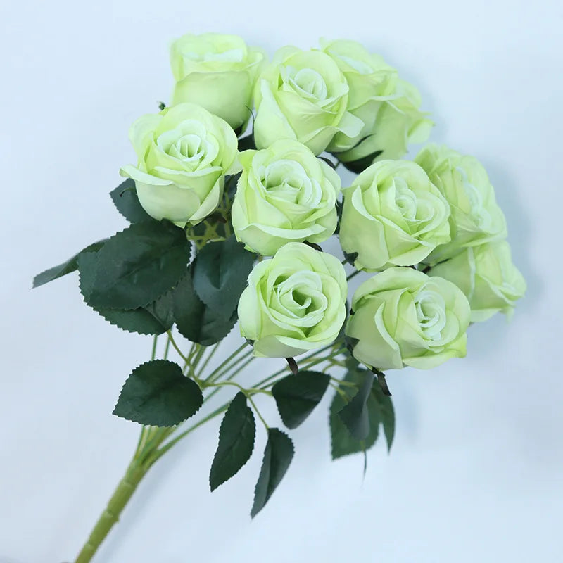 ELMAS 12 Heads Royal Blue Silk Flowers Bouquet Decor - Al Masam Stationery LLC