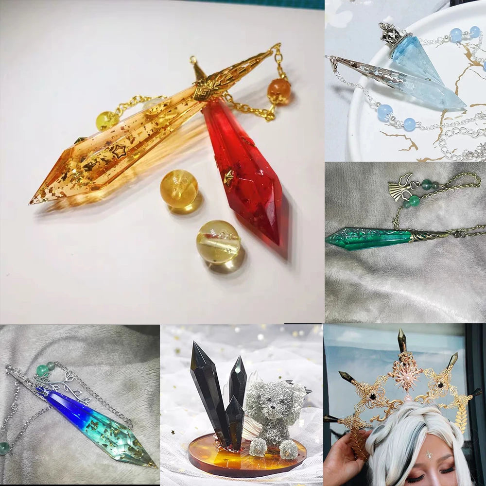 ELMAS DIY Crystal Pendulum Silicone Molds for Jewelry Making - Al Masam Stationery LLC
