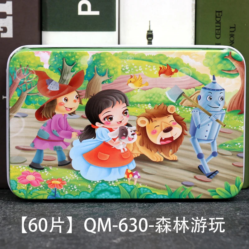 ELMAS New 60 Pieces Wooden Puzzles Kids Cartoon Fun - Al Masam Stationery LLC