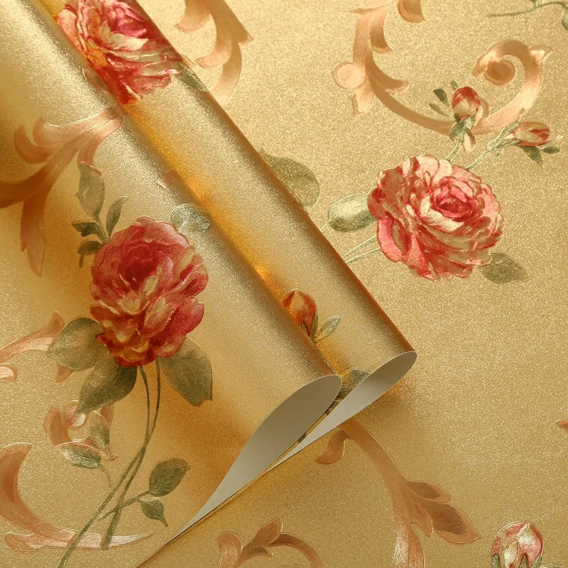 ELMAS Luxury 3D Gold Flicker Waterproof Wallpaper Roll - Al Masam Stationery LLC