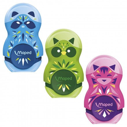 Maped 1 Hole Sharpner Mini Cute Eraser Blister - Al Masam Stationery LLC Main image