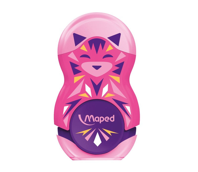 Maped 1 Hole Sharpner Mini Cute Eraser Display - Al Masam Stationery LLC Main image