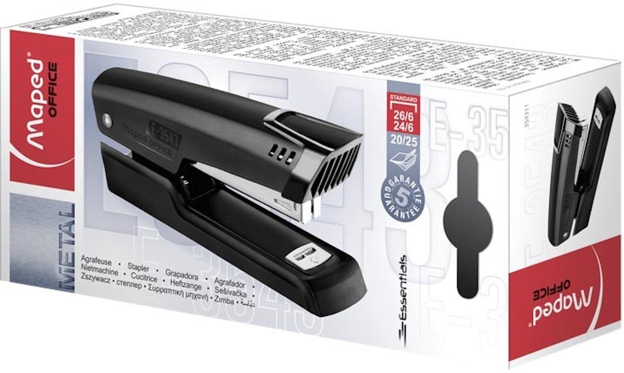 Maped 26/6 H/S Essential Stapler Black - Al Masam Stationery LLC Main image