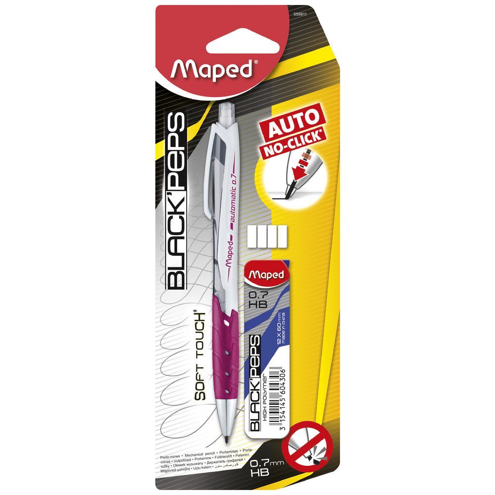 Maped 0.5mm Mechanical Pencil+Lead Pink - Al Masam Stationery LLC Main image