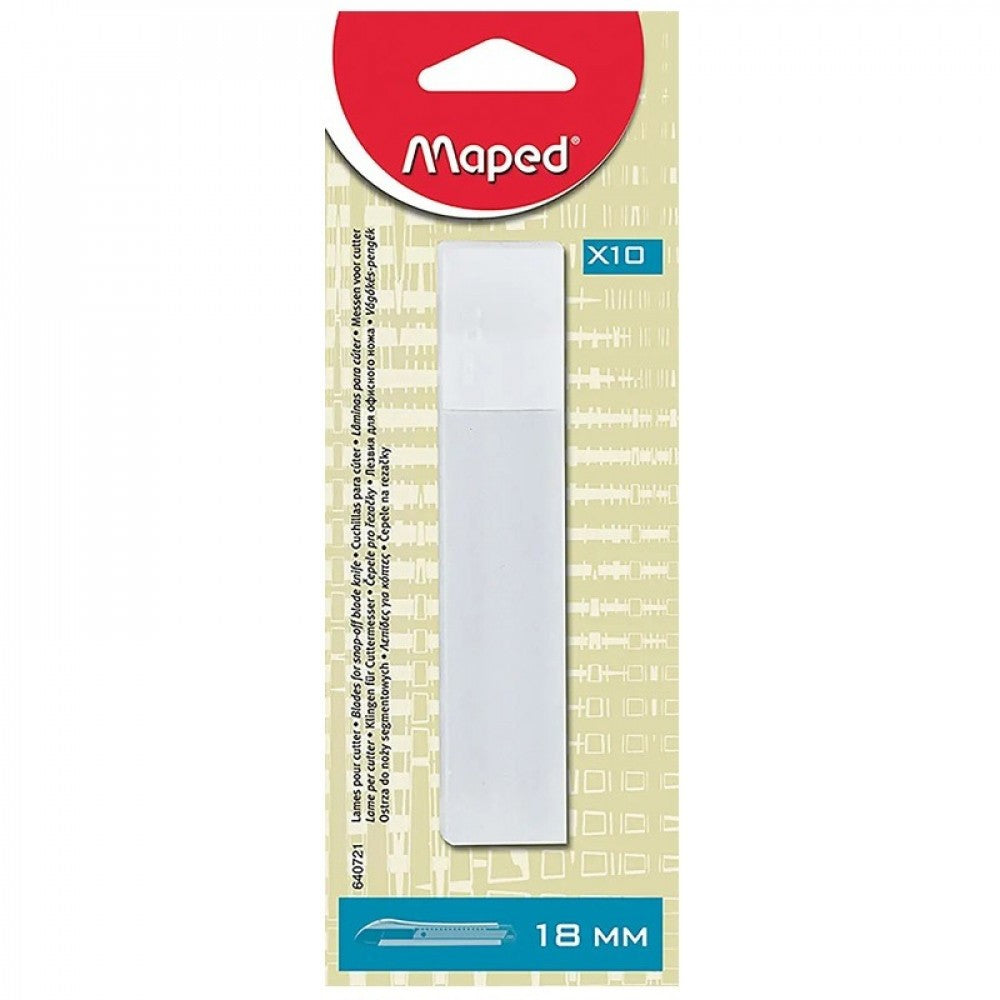 Maped Cutter Blades 18mm 10 Pcs Blister - Al Masam Stationery LLC Main image