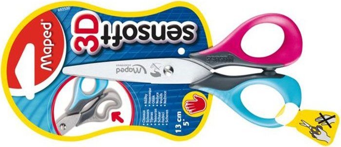 Maped Sensoft Scissor 13cm Blister - Al Masam Stationery LLC Main image