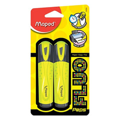 Maped Fluo Peps Highlighter Yellow 12 Pcs - Al Masam Stationery LLC