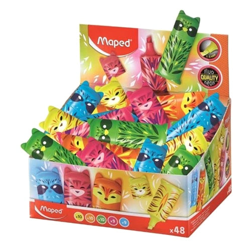 Maped Mini Friends Pocket Highlighter 48 Pcs Box - Al Masam Stationery LLC