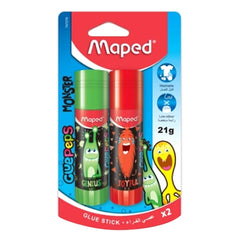 Maped Monster Glue Stick 21g 2 Pcs Pack - Al Masam Stationery LLC