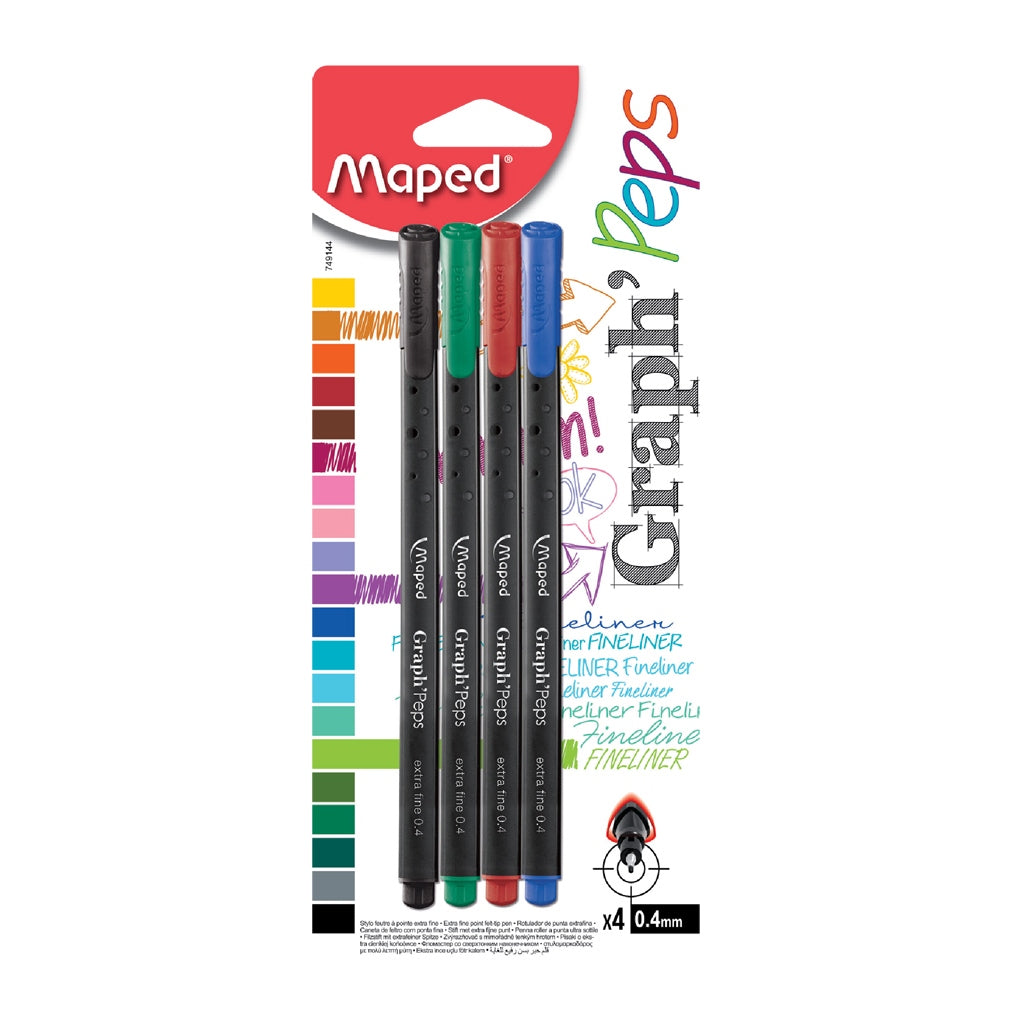 Maped Graph'Peps Fineliner Stand Colors - Al Masam Stationery LLC Main image