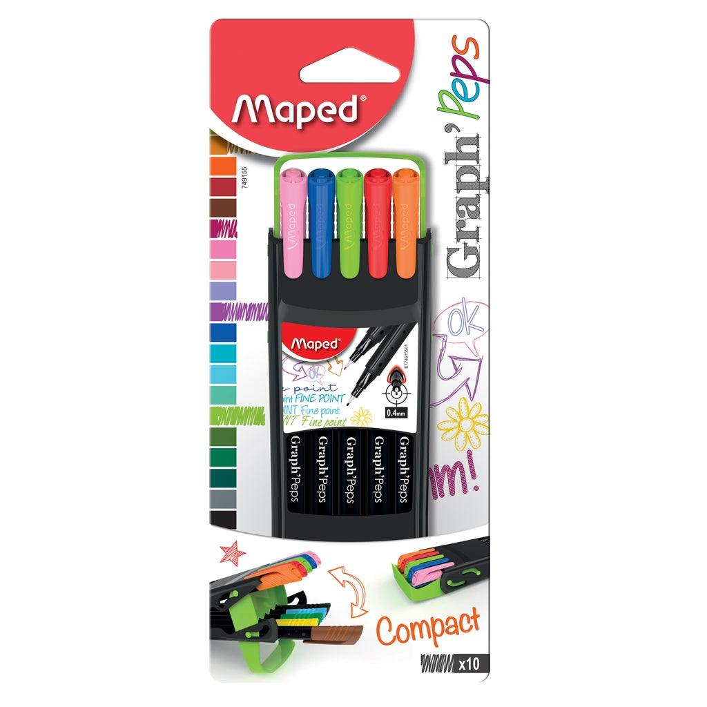 Maped GraphPeps Fineliner Compact Pack - Al Masam Stationery LLC Main image